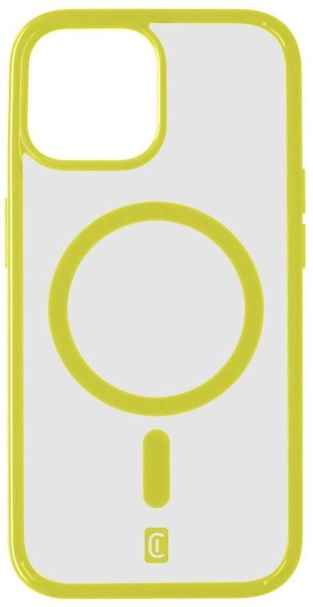CellularLine Zadný kryt Pop Mag s podporou Magsafe pre Apple iPhone 15, číry / limetkový (POPMAGIPH15L)
